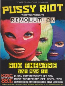 Flyer for Pussy Riot Theatre Revolution