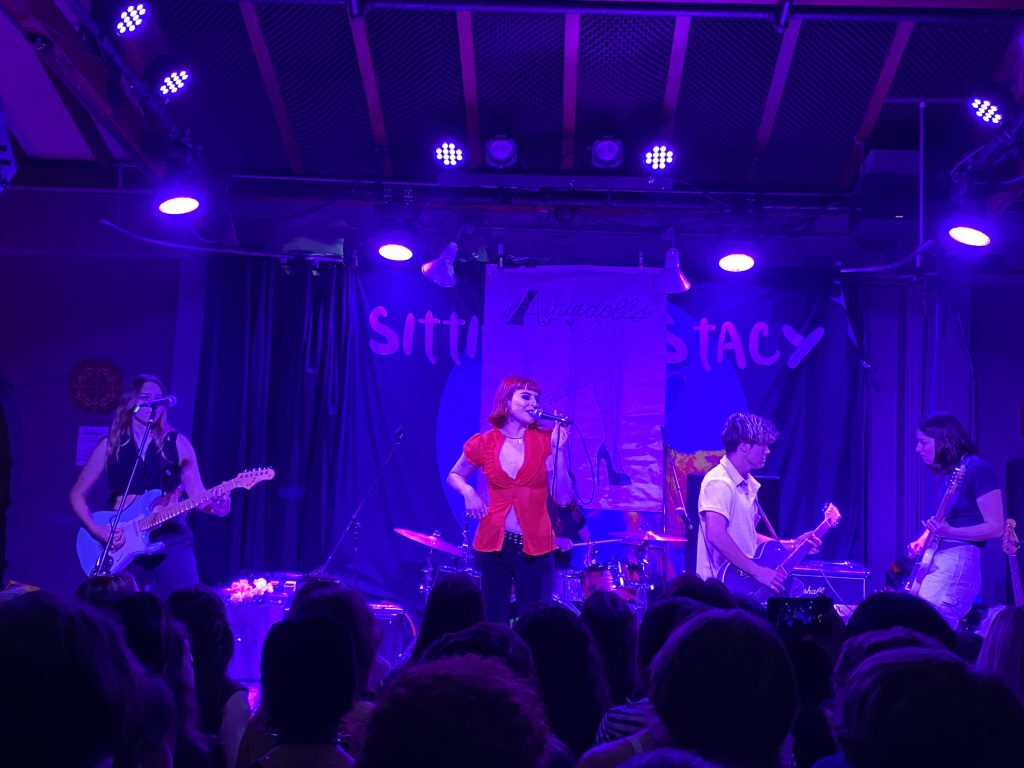 Sluttony, a 5 piece rock band on stage at the Catalyst.